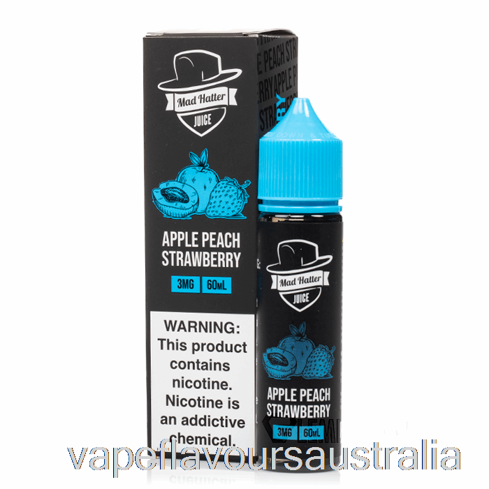 Vape Australia Apple Peach Strawberry - Mad Hatter - 60mL 0mg